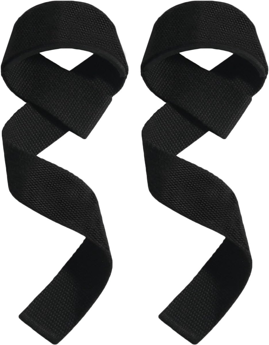 Lifting Straps - Gewichtheffen - Fitness Padded Cotton Wrist Support - Advanced Grips Dumbbell Bar Wraps - Heavy Duty Gym Bodybuilding Straps