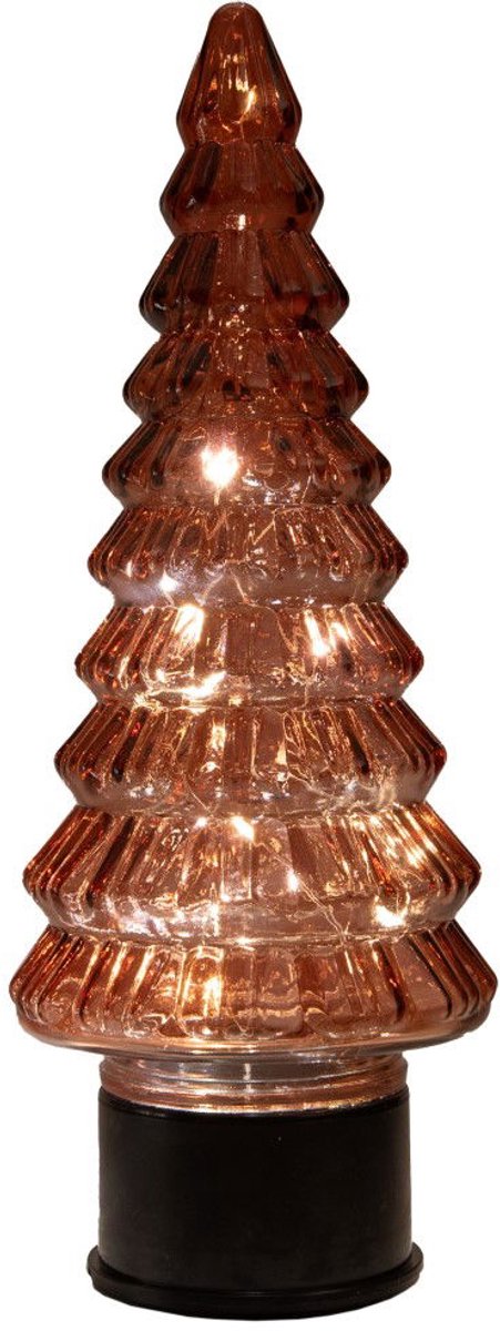 Annas collection - Boompje glas LED 35x13 cm bordeaux