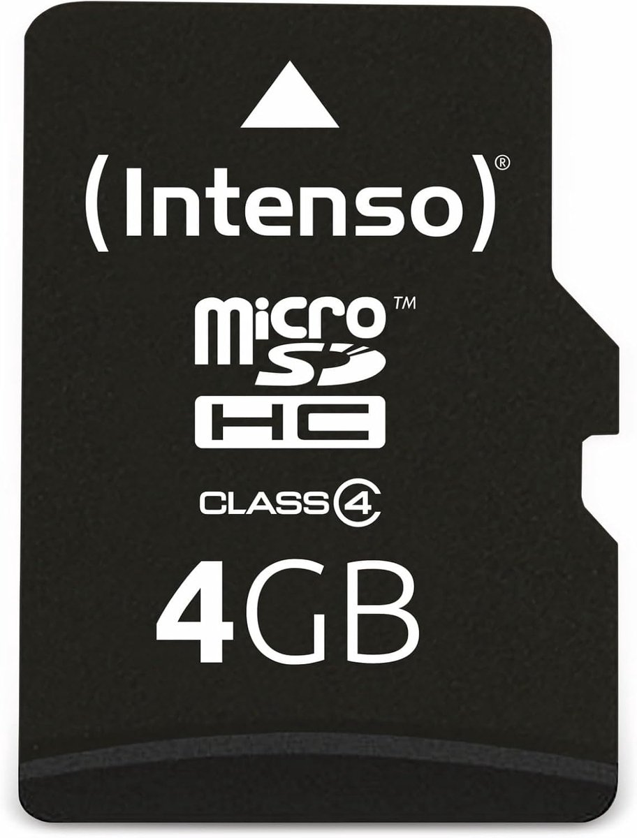 MicroSDHC 4GB Class 4 Geheugenkaart met SD-adapter