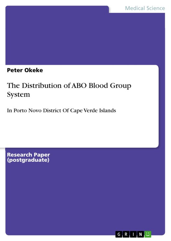 The Distribution of Abo Blood Group System - cover