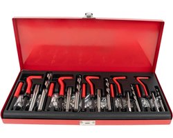 Allecto plus - Helicoil Reparatieset 131-delig voor schroefdraadreparatie en vervanging M5 M6 M8 M10 M12 vacatures.