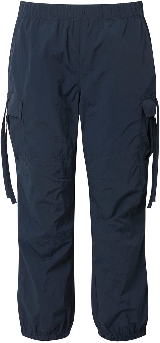 Ulla Popken - Dames - Cargobroek utility-style elastische tailleband - Marine - Maat 46