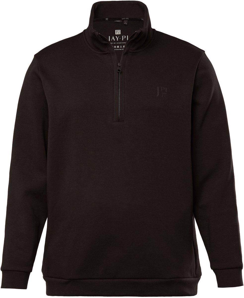 JAY-PI - Heren - Troyer Buik-Fit fitness rits naadzakken - Zwart - Maat L