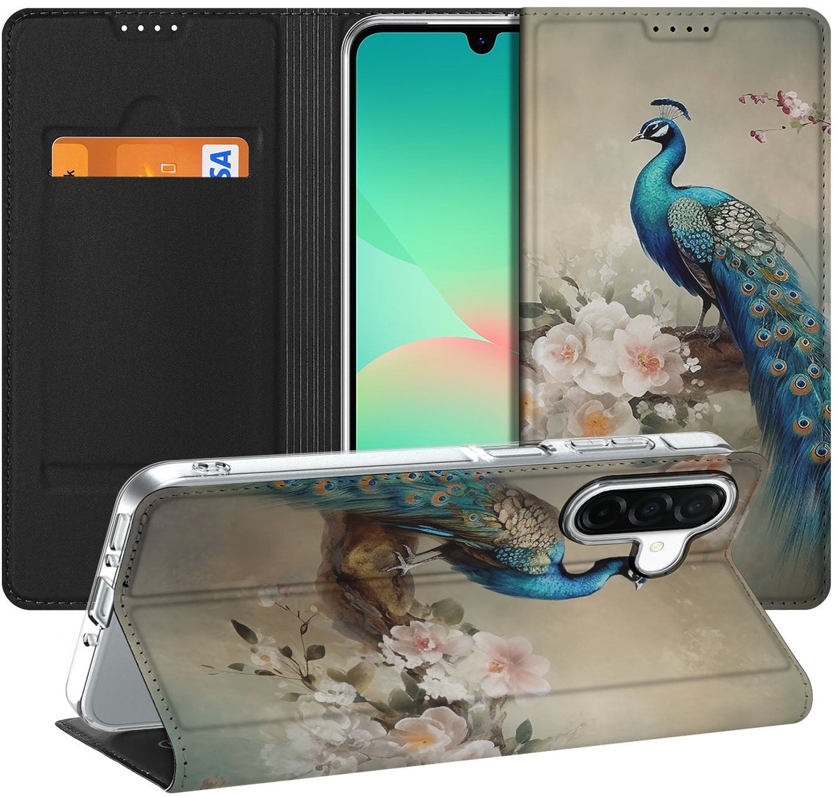 Hoesje maken voor Samsung Galaxy A26 Vintage Pauwen