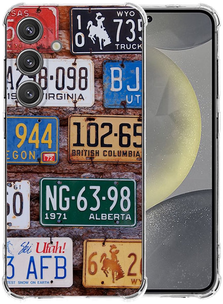 Samsung Galaxy S25 Plus Hoesje - Kentekenplaten TPU Antishock