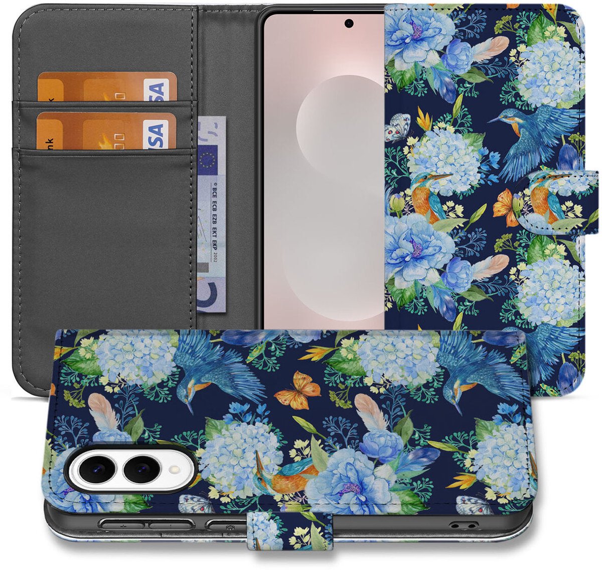 Telefoonhoesje met Pasjes voor Samsung Galaxy S25 Edge IJsvogel
