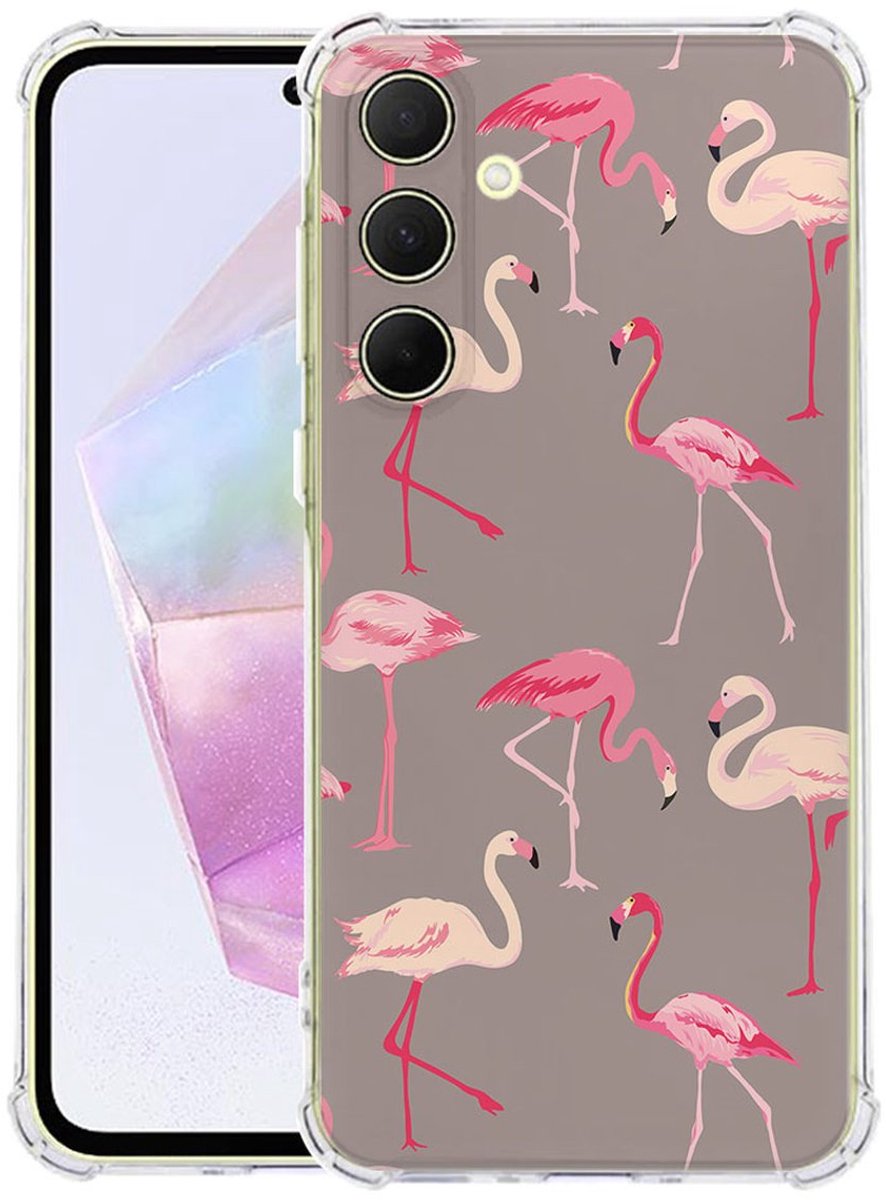 Samsung Galaxy A56 Hoesje - Flamingo TPU Antishock