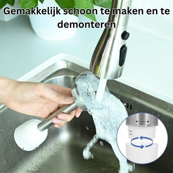 Staafmixer Set - Hakmolen - Groentesnijder - Soepmaker - Wit van Merkloos — afbeelding 3