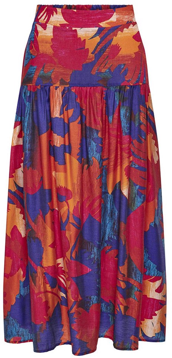 Only Celia Flowy Midi Rok Veelkleurig S Vrouw