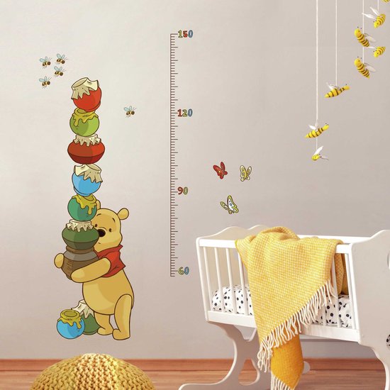 Sticker Muursticker courbe de croissance Winnie l'Ourson