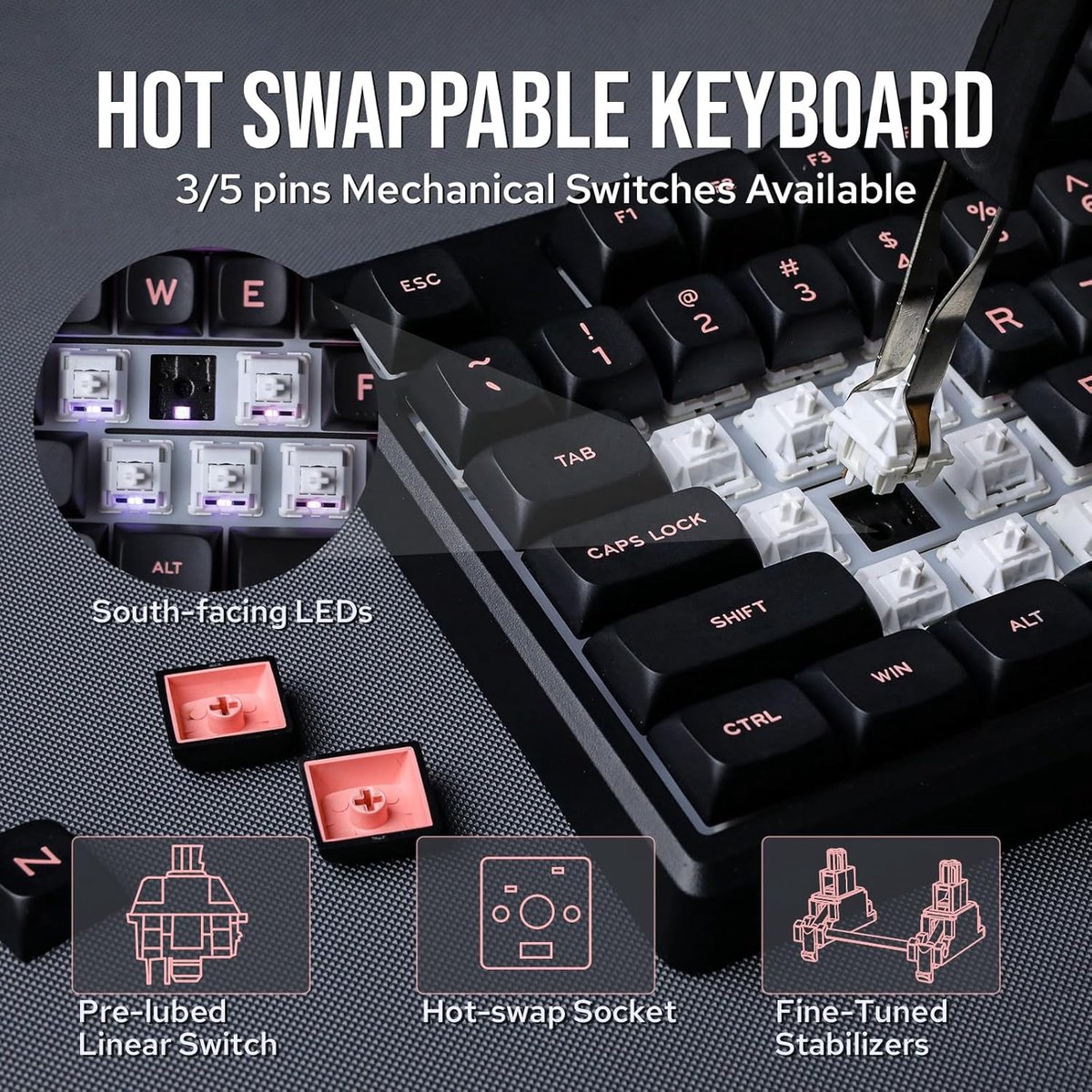 EPOMAKER Galaxy 100 Mechanisch Gaming Keyboard thumbnail 6