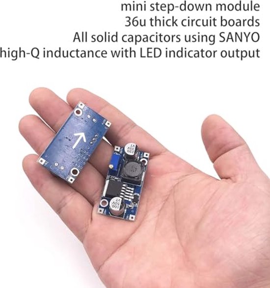 8 stuks DC-DC 3A Step Down Buck-converter, verstelbare voedingsmodule 3,2-40 V op 1,25-35 V