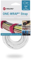 Velcro ONE-WRAP serre-câbles Attache de câble détachable Polypropylène (PP), Velcro Blanc 25 pièce(s)