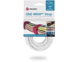 Velcro® ONE-WRAP® klittenband kabelbinder 20mm x 200mm Wit