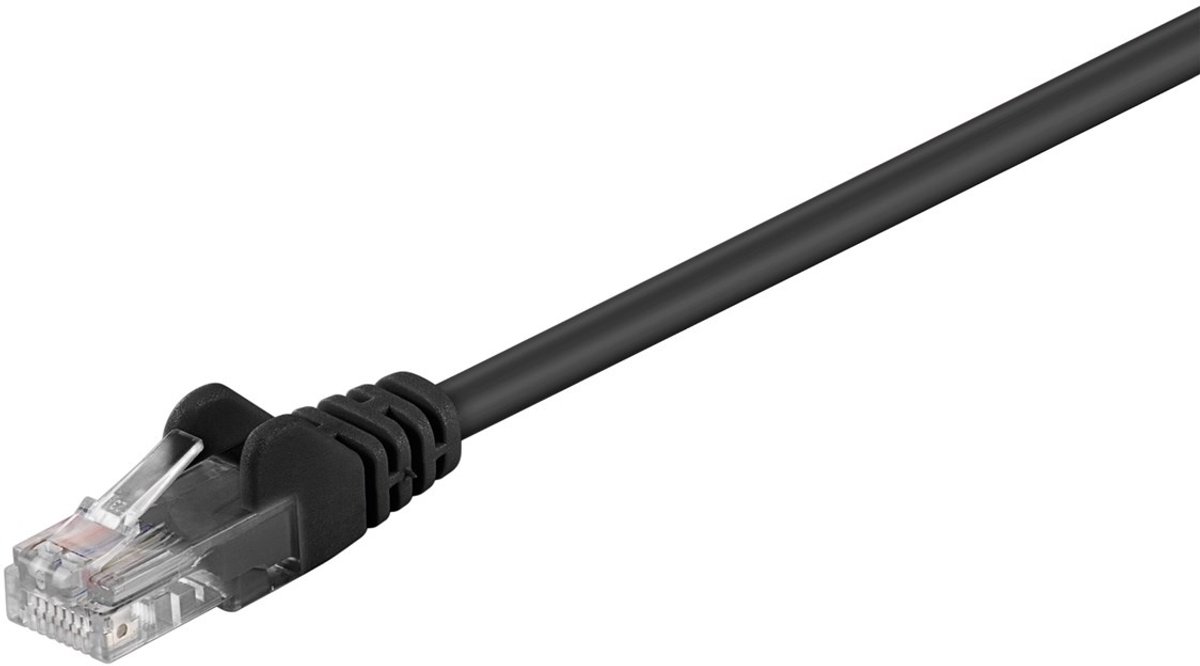 Wentronic CAT5E Netwerkkabel - RJ45 - Zwart - 1 m