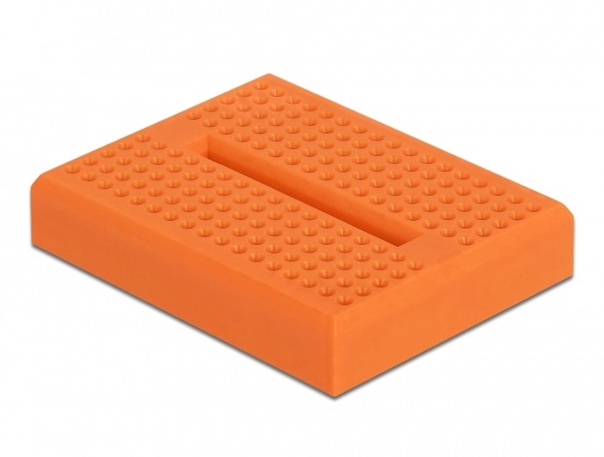Mini Breadboard met 170 insteekpunten / oranje