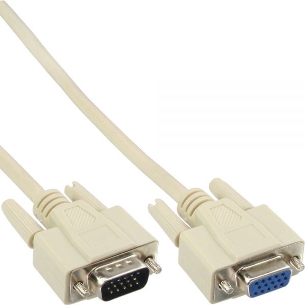 VGA monitor verlengkabel - CCS aders / beige - 5 meter