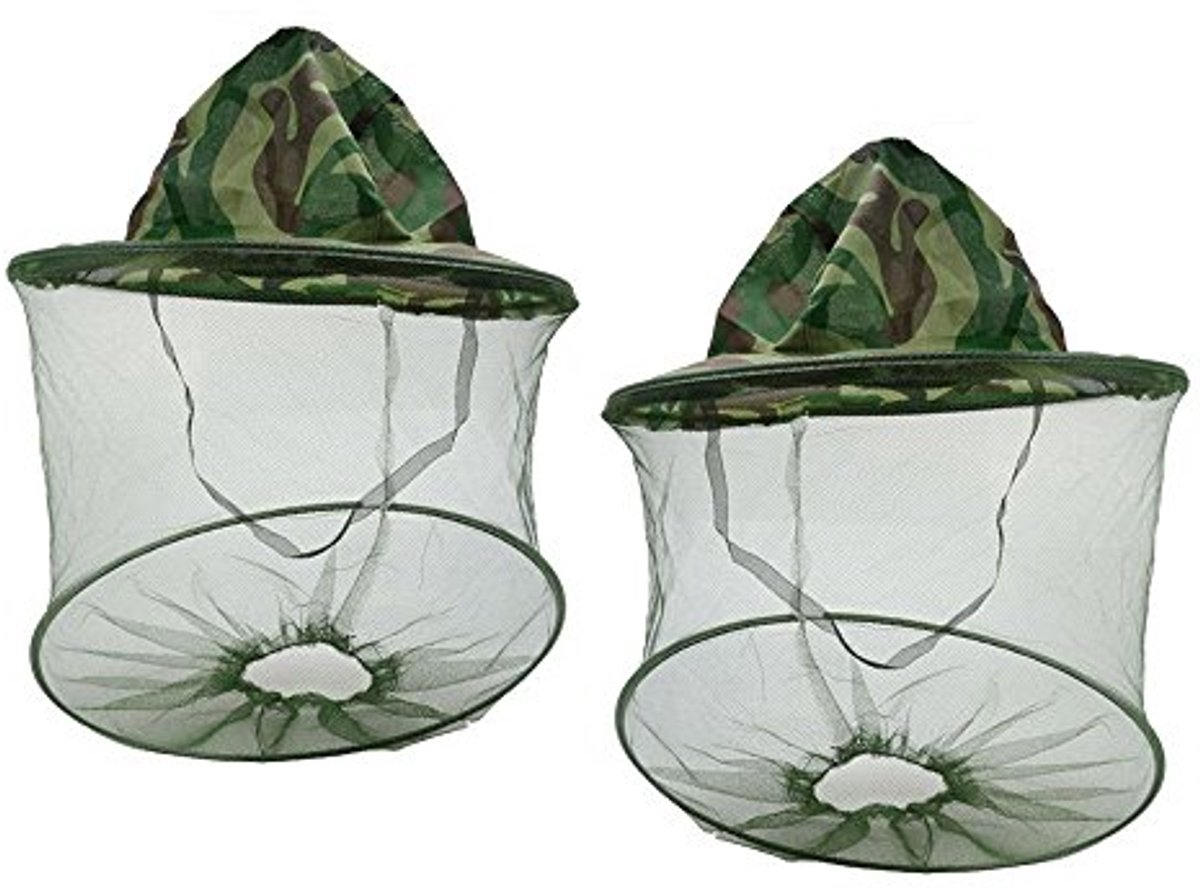 Bijenhouder Hoed Met Muggennet - 2 Stuks Camouflage