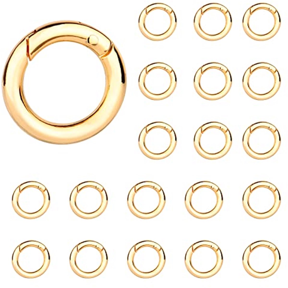Ronde Karabijnhaken 29 mm - 20 Stuks voor Sleutelhangers en Kunsthandwerk