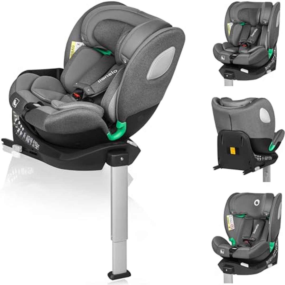 Image of 360° Draaibare Autostoel met ISOFIX - Veilig en Comfortabel voor Kinderen (40-150 cm, Groep 0/1/2/3)