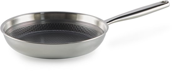 Habonne hybrid RVS triply koekenpan PFAS vrij - 24 cm