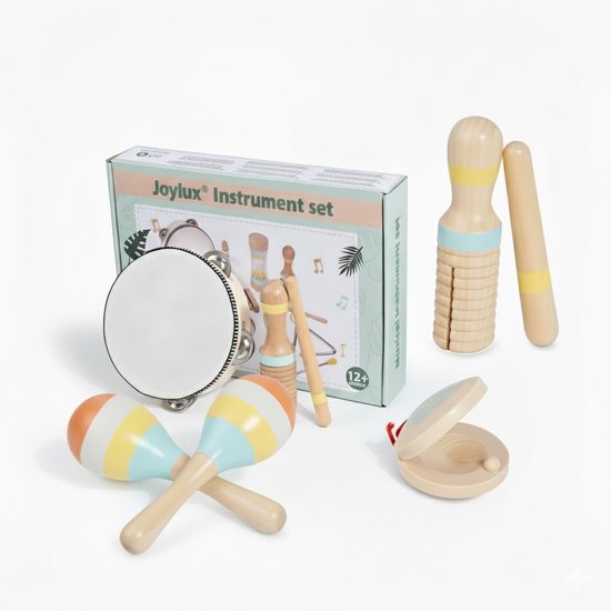 Ensemble d'instruments de musique en bois Joylux® (8 pièces) – Jouets en bois pour Ensemble d'instruments de musique en bois Joylux® (8 pièces) – Jouets en bois pour