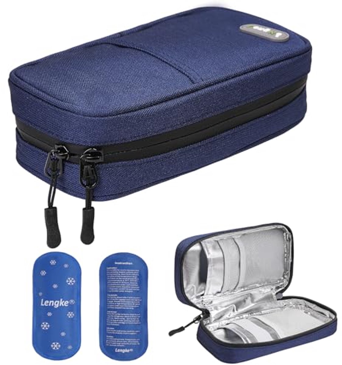 Waterdichte Insuline Koeltas - Lichte en Sterke Isolatie, Compact Blauw