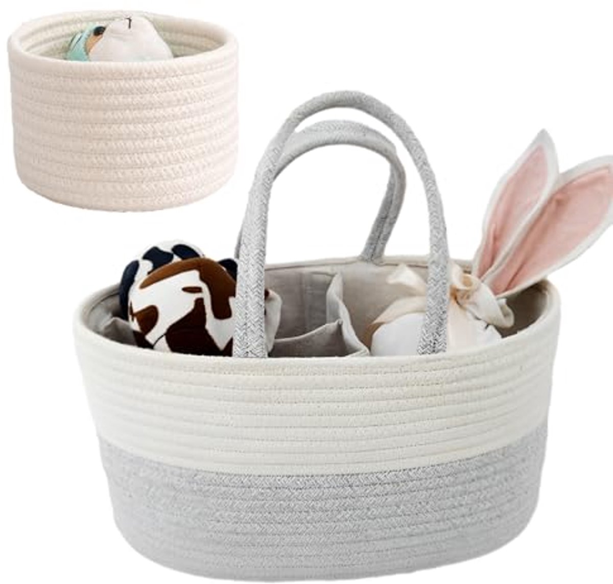 Wikkelmand voor baby's - Multifunctionele Organizers voor Luiers en Babybenodigdheden - 2 Stuks - 38 x 25 x 17 cm