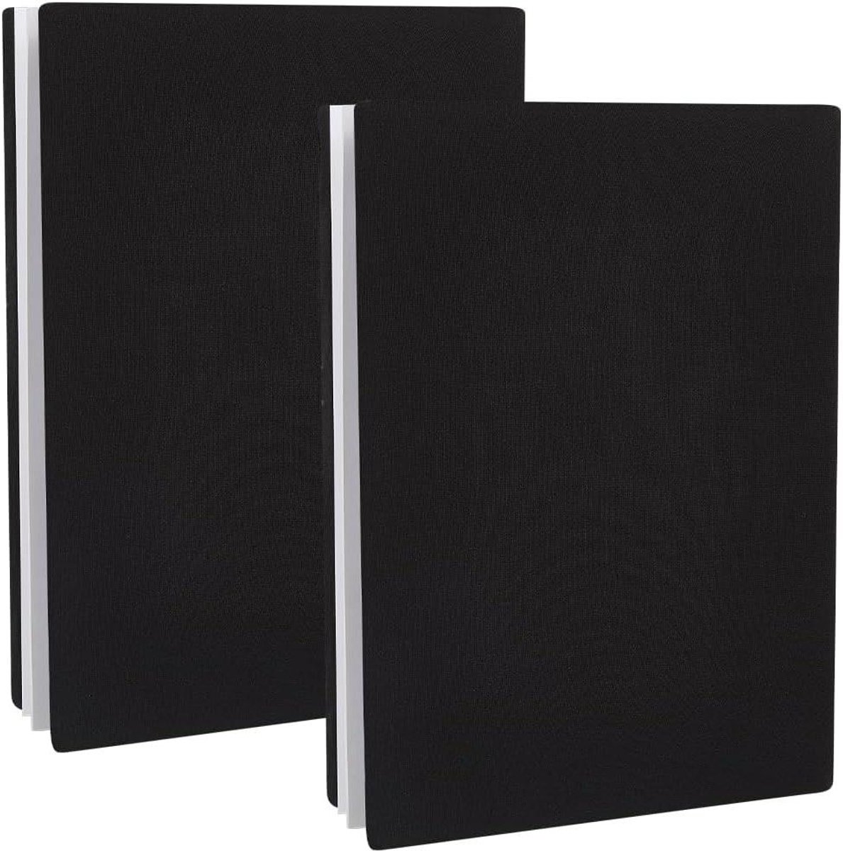 Allecto plus - Elastische boekomslag zwart 7 x 13 inch - Notebook wrap mouw - Herbruikbare beschermhoes voor harde kaft boeken