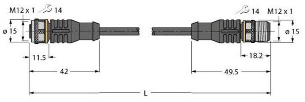 Turck 6630918 Sensor/actuator connector, geassembleerd Aantal polen (sensoren): 4 1 m 10 stuk(s)