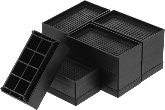 Bedverhogers, 4 Stuks Stapelbare Meubelverhogers Set Bankverhogers Beddengoed Accessoires voor Bank Bureau Kast Stoel