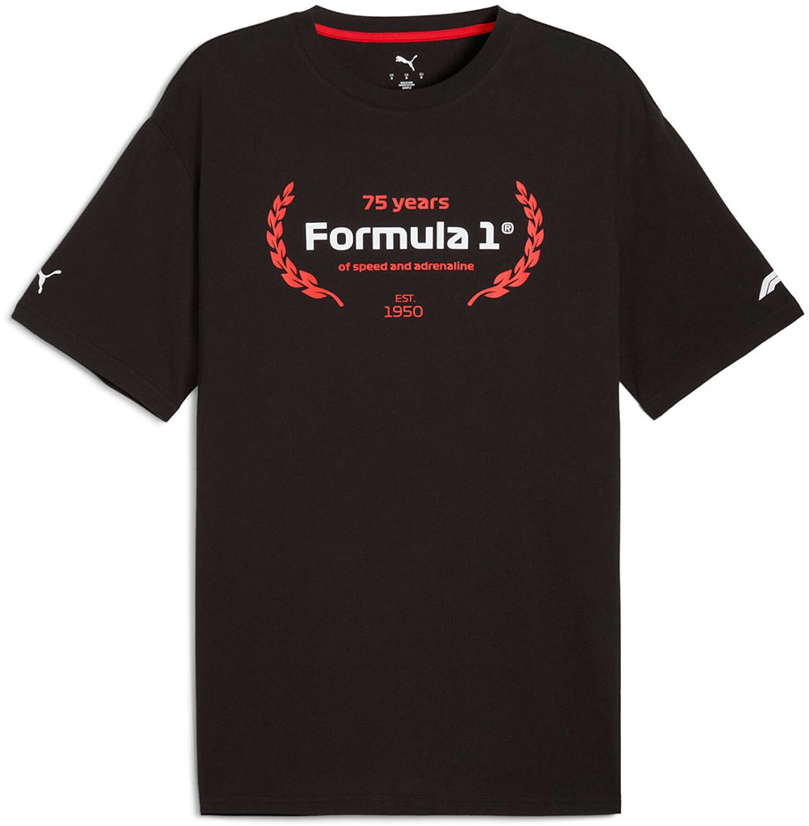 Puma F1 Essentials Graphic T-shirt Met Korte Mouwen S Man Zwart