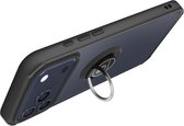 Avizar Hoesje geschikt voor iPhone 17 Pro Max - Ring Standaard & Magnetisch, Zwart