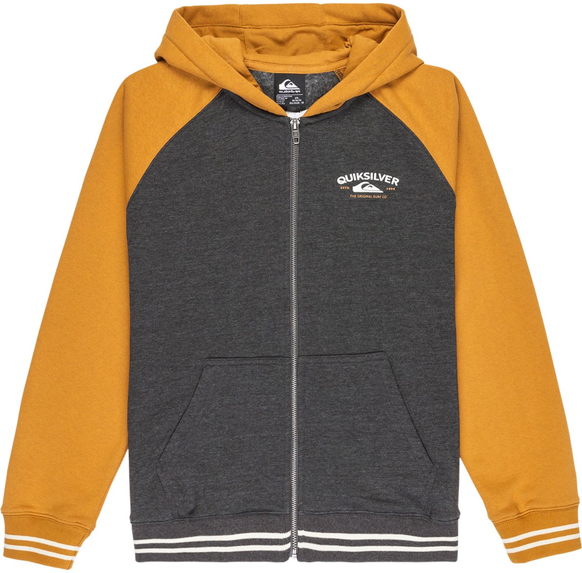 Quiksilver Knowledge Area Sweatshirt Met Rits 14 Years Jongens Bruin