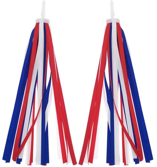 3 Paar Stuurfranjes – Kleurrijke Fietsstreamers, 25 Cm, Voor Kinderfiets, Driewieler Of Scooter, PVC/Polyester, Rood/Blauw/Geel Of Roze/Paars/Wit