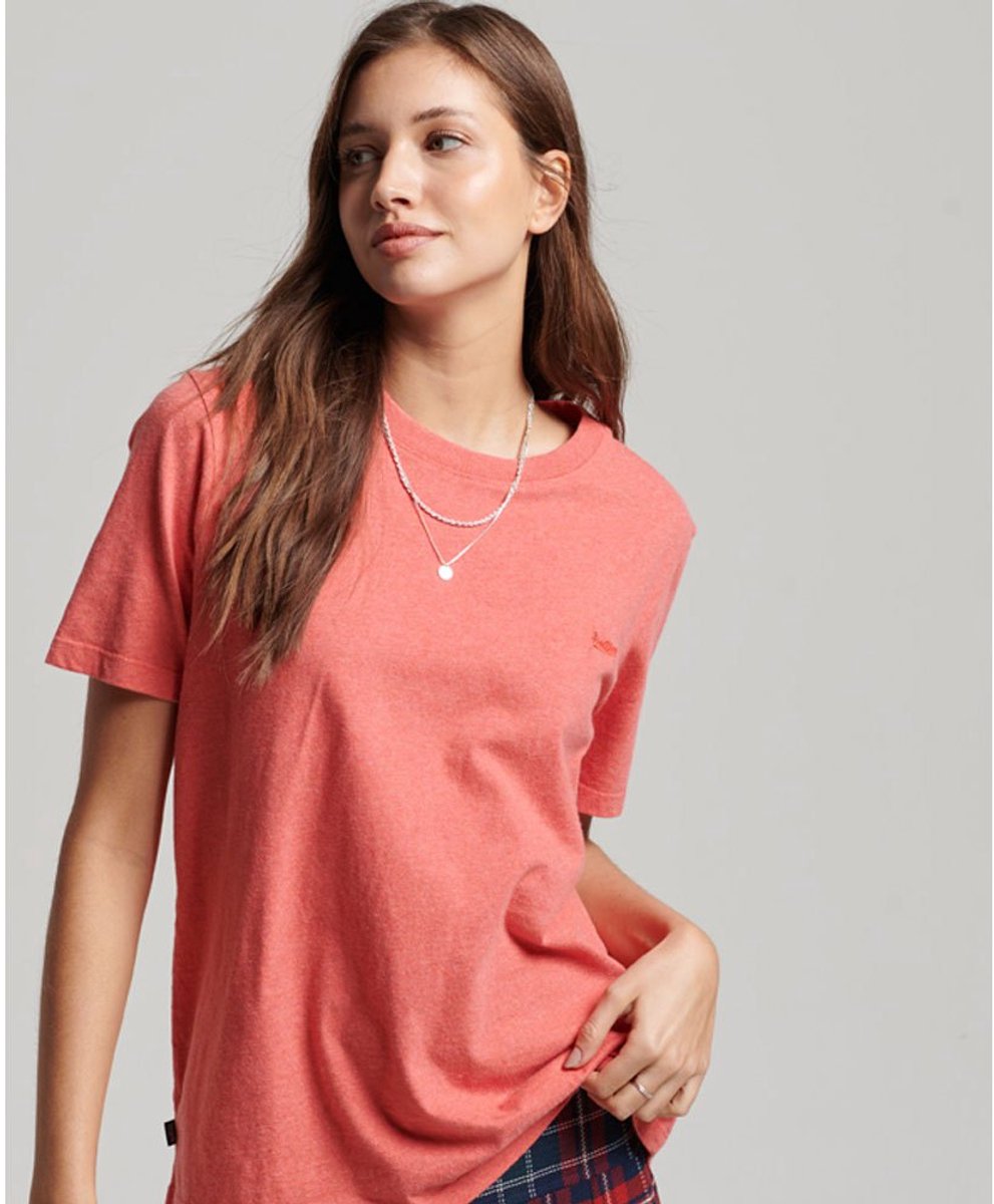 Superdry Vintage Logo Emb T-shirt Met Korte Mouwen XS Vrouw Koraal