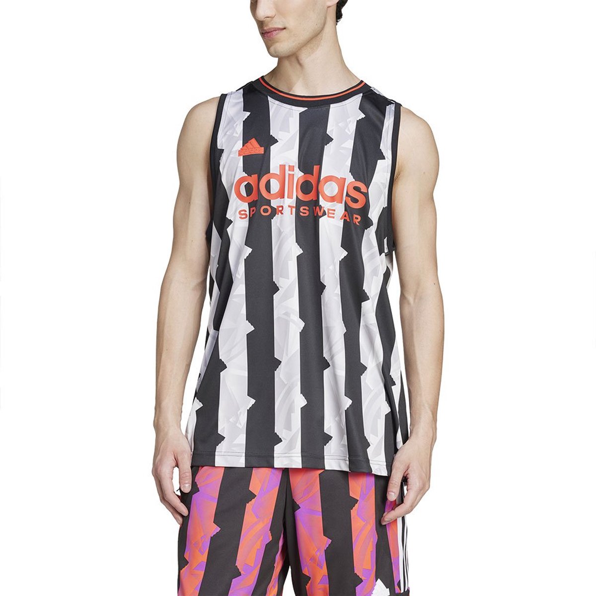 Adidas House Of Tiro Aop Mouwloos T-shirt Veelkleurig M Man Multicolor