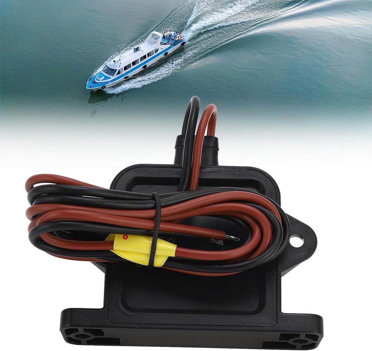 Allecto plus - Marine Bilge Pump Sensor met Automatisch Alarm voor Scheepsjacht - Vlotterschakelaar, Waterniveausensor, Alarmapparaat - Lenspomp 24V