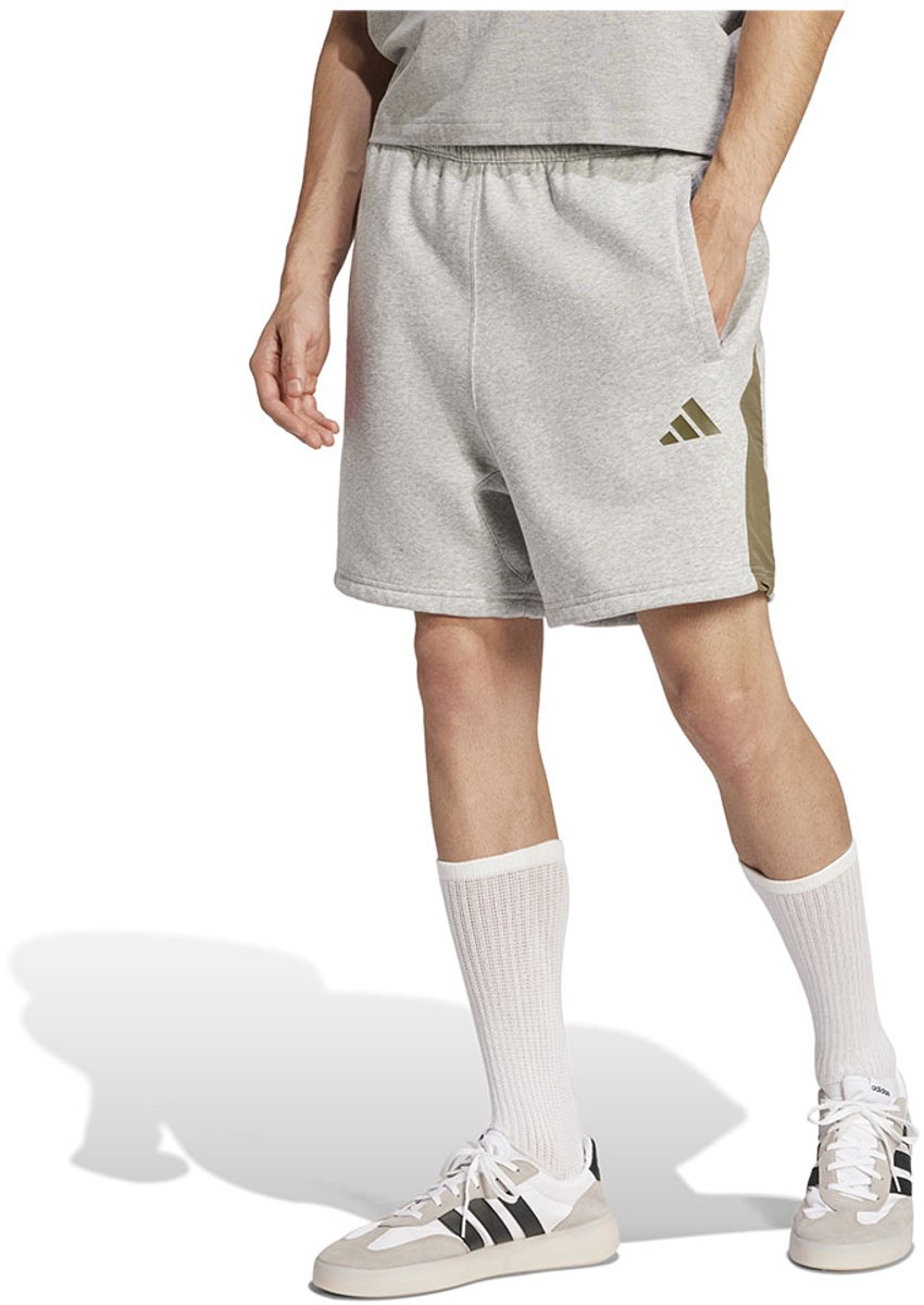 Adidas Seasonal Essentials Colorblock Korte Sportbroek XL Regular Man Grijs