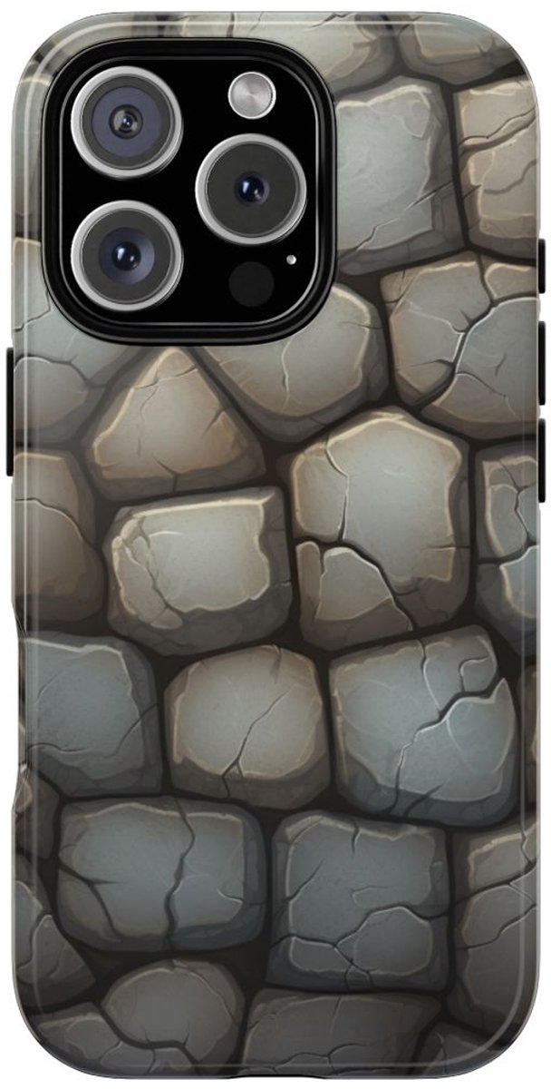 Gestileerd Kasseienpatroon – Telefoonhoesje Geschikt voor iPhone 16 Pro