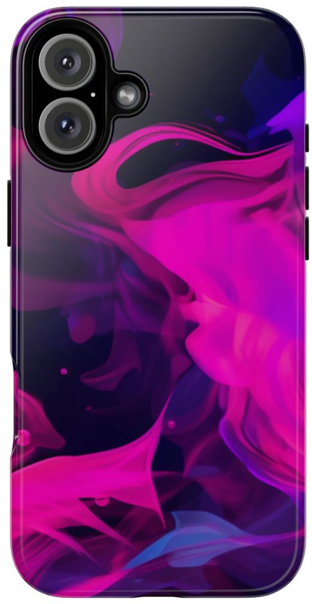 Fluorescerende Inktwervelingen in Water – Telefoonhoesje Geschikt voor iPhone 16 Plus