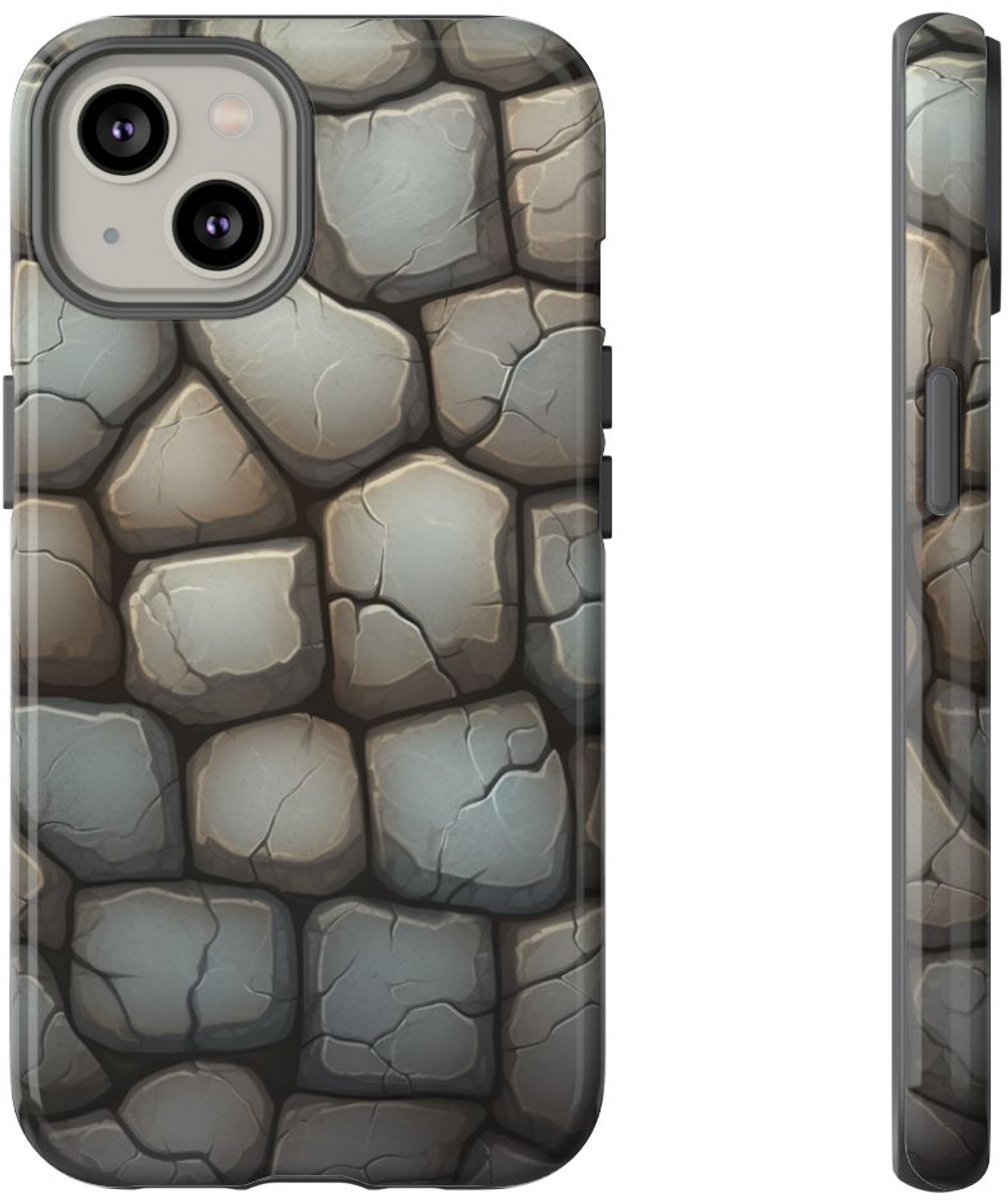 Gestileerd Kasseienpatroon – Telefoonhoesje Geschikt voor iPhone 14