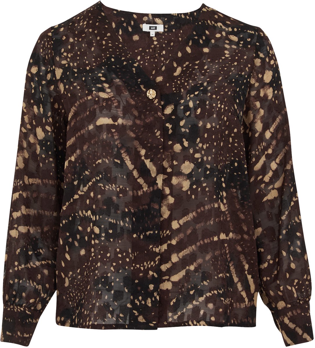 WE Fashion Dames blouse met structuur - Curve