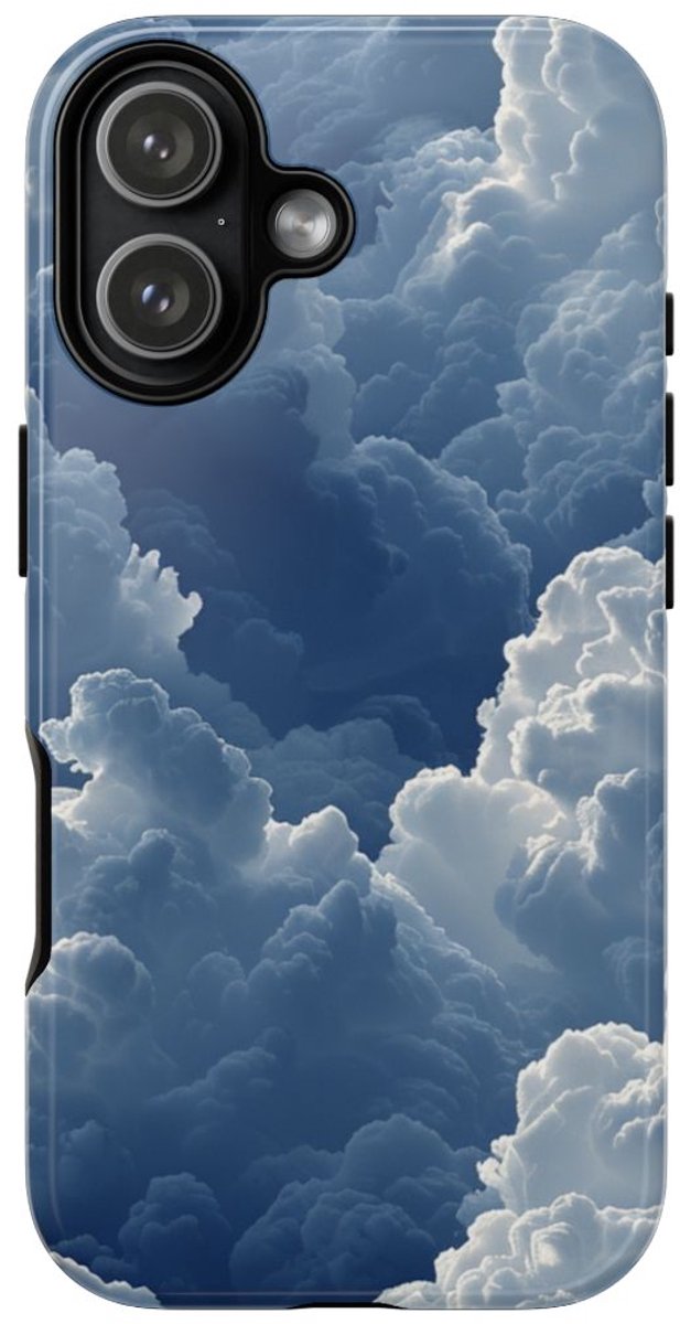 3D Blauw Wolkenpatroon – Telefoonhoesje Geschikt voor iPhone 17