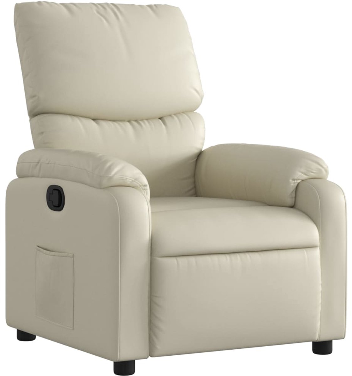vidaXL Fauteuil - verstelbaar - kunstleer - crèmekleurig