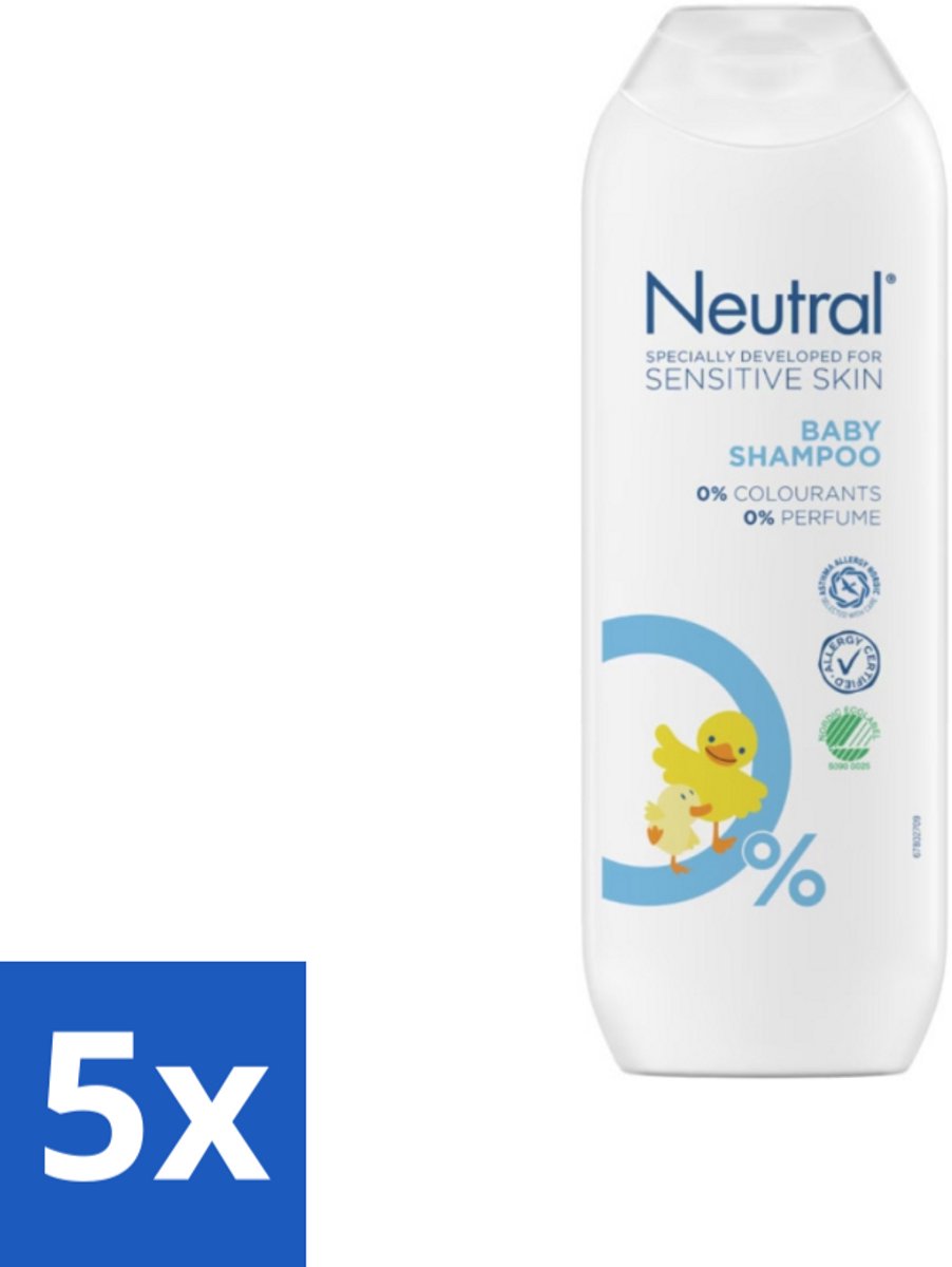Image of 5 x Neutral - Babyshampoo - Gevoelige huid - Parfumvrij - Zonder Kleurstoffen - 250 ml - Babyhuid - Babyverzorging - Babyproducten