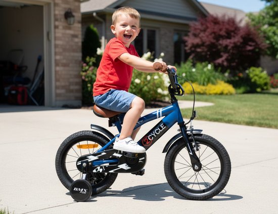 2Cycle BMX Fun kinderfiets 14 inch (3 tot 5 jaar) voor jongens blauw — afbeelding 4