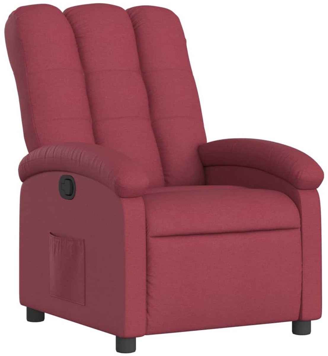 vidaXL Fauteuil - verstelbaar - stof - wijnrood