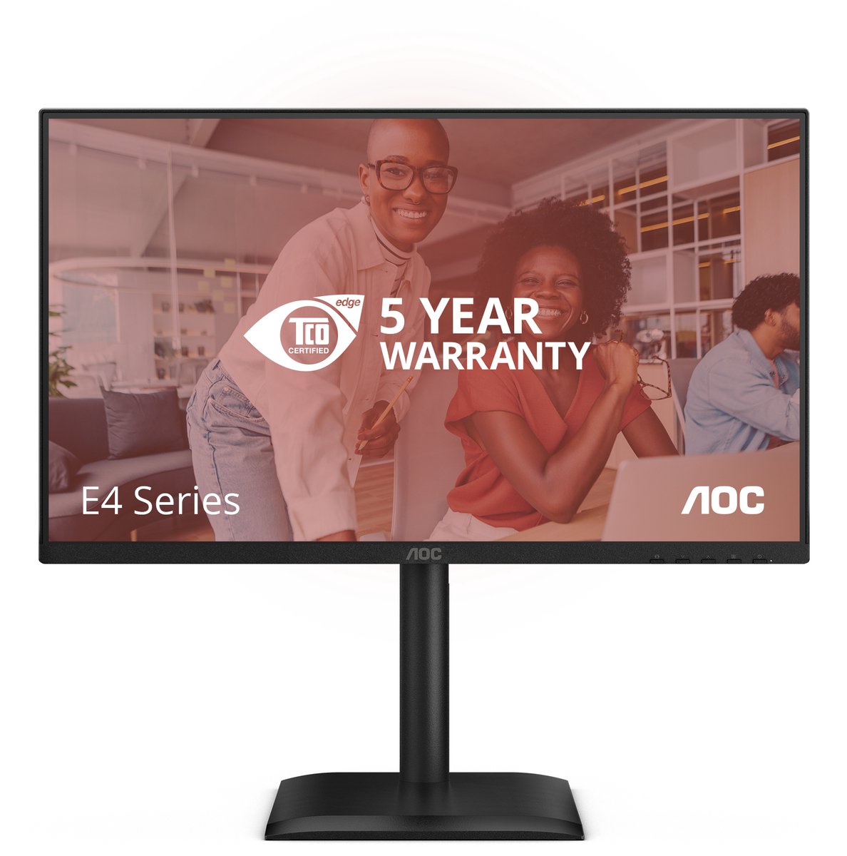 Aoc Monitor 24E4U Ips Fhd Voor Computer, Laptop, Hdmi, Dp, Vga, Hub, Geluid
