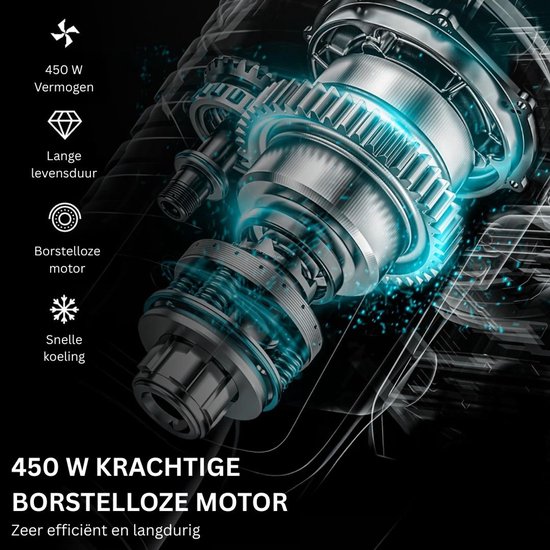 MKSS® Telescopische Snoeischaar - Mini Kettingzaag - Heggenschaar - Takkenschaar - Takkenzaag - Elektrische Snoeizaag met Accu - Groen en Zwart van Merkloos	 — afbeelding 3